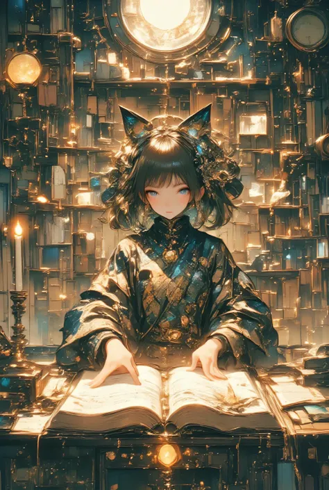 Today's theme「God's Scribe」So she's recording God's will、secretly influencing the world from a place where no one can notice God's book and magic fountain pen