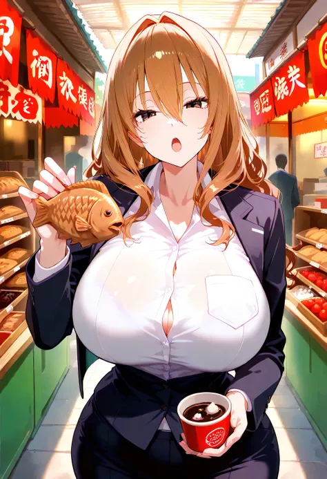 Masterpiece, source_anime, top-quality, perfect anatomically, correct anatomy, sharp focus, 4K, 8K, anime girl, 2D, 1girl, solo focus, beautiful face girl, brown hair, long hair, wavy hair, long bangs, bangs between eyes, black eyes, open mouth, emotionles...