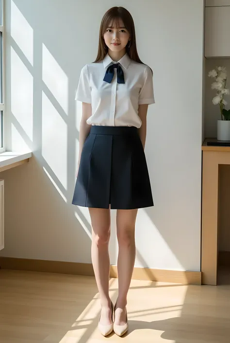       super realistic ,       photorealistic   ,    (Full body image:1.5),  she looks so happy      , shadow,           global illumination          , Alone, (Japanese woman in her 20s :1.5),      so beautiful、     Cute Smiles ,    Slim,    brown hair ，　be...