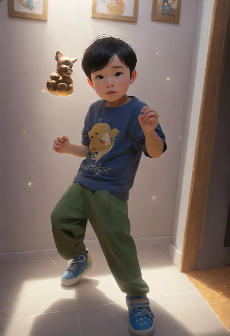 Disney style,Indoor,Little Boy,PIXIV, Fantasy Realism,4K