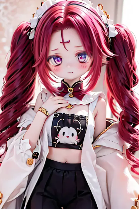 Shikoku methane　dark reddish purple hair　 Hair lift　(((  Hair loss on the way  )))　　Shikoku methane's hairstyle　forehead sticks out of my chest 