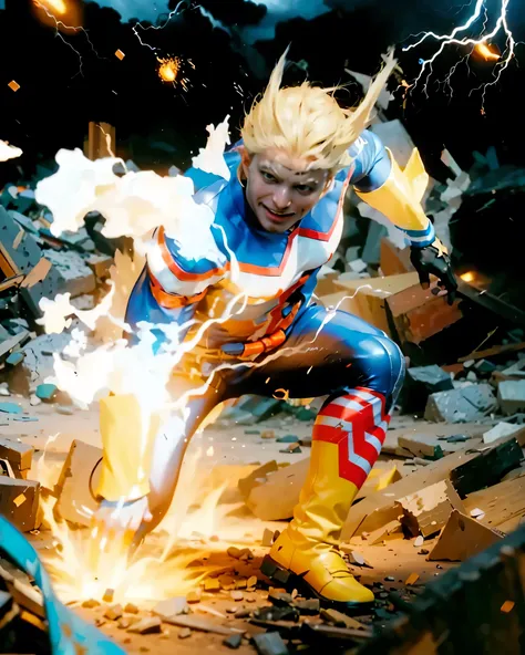 ((ALL MIGHT_BOKU NO HERO ACADEMI ((photorealistic)),(highlight hair)), Light reflection, (( HD )),((upper body)), (((best quality, masterpiece))), (masterpiece) (best quality) (detail) (8k) (HDR) (wallpaper) (cinematic lighting) (sharp focuasterpiece, best...