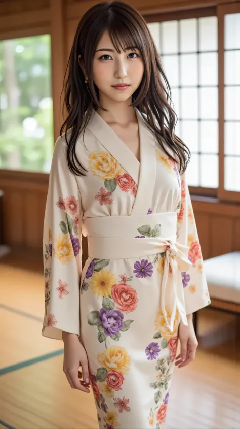 ((( Ultimate Masterpiece)))、(((top quality)))、(((Beauty Painting)))、Realistic Portrait、 8k、 beautiful woman:20 years old:accurate anatomy、 beautiful face、 beautiful hair、 Beautiful Eyes、 beautiful breasts:F cup、 beautiful body、 beautiful legs、((I'm wearing...