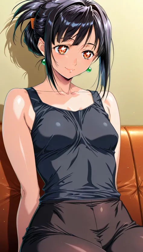 (Yokota Mamoru style),masterpiece, top quality, Newest, high resolution, 1 girl,Staring at the Audience,charming smiles,(portrait :1.4),girl viewed from the side , Vol horizontaltuous women, old, small breasts, Mature Woman, Motherhood, wide waist ...