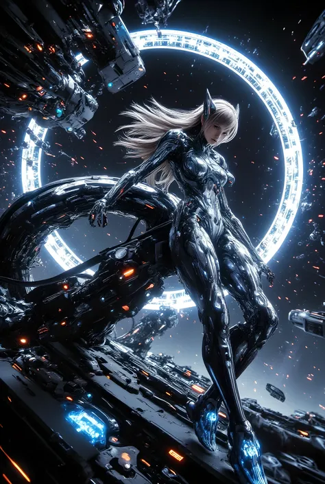 overall":"award winning color photo of a alluring beautiful woman in futuristic hightech pilot suit with a massive size mecha robot behind her by Yoshitaka Amano, Yoji Shinkawa, Amy Judd and Edward Weston,in heroic battle theme", "setting": "The theme is t...