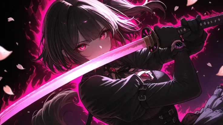 {{{masterpiece}}}, {{{best quality}}}, {{ultra-detailed}}, {illustration}, {{an extremely delicate and beautiful}}, general , aura light,Sluisap,Sakimistyle,XXX668 _illu,748cmstyle,dark gothic, great quality, CHARACTER FOCUS , minimalist, side angle, ...