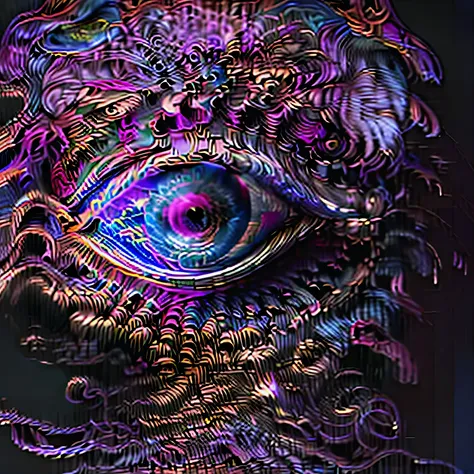 psychedelic, eye, illustration, detailed, 8k, simple background, <lora:psychedelic_portrait:1>