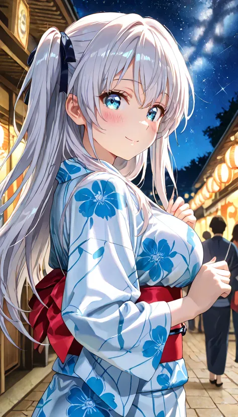 (ultra-detailed)), (highly detailed CG illustration), (best quality:1.2), ultra-highly detailed, colorful composition, artistic photoshoot, 1girl, solo focus, upper body:1.3, moe anime character, girls, round face, rounded chin:1.2, short stature,  blue ey...