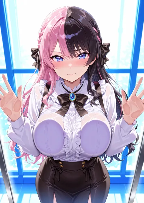 solo,masterpiece,best quality,super fine illustration、finely detail 、clear picture、UHD、HDR, amazing quality, highres, absurdres, very aesthetic, high resolution, ultra detailed, perfect details,(masterpiece, detailed:1.2),, Hinan0Def, multicolored hair, pi...