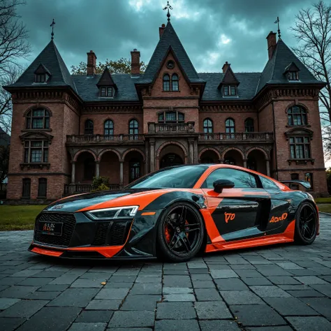 Score_9,Score_8_up,Score_7_up, Dynamic Thresholding, ADetailed Blended Absolute Realism 100% - magnification TTP UHD of a Street Photography, Hyperdetailed r/supertunedcar - Featured sleek Audi R8 V10 plus with Street widebody sport car))), ((on display o...