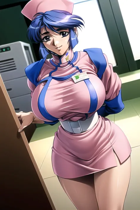 I wonder if I can draw more delicate expressions of facial expressions,only,Late night hospital,can you draw a woman wearing a nurse costume,white huge breast nurse costume,白いminiskirt,white nurse sandals,standing,More Delicate な表情が描けるかな,amazing thighs ,...