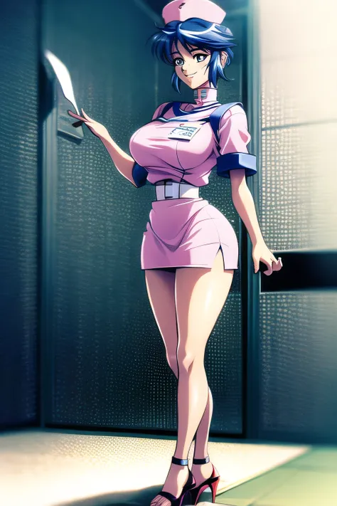 face is absolutely necessary,I wonder if I can draw more delicate expressions,only,Late night hospital,can you draw a woman wearing a nurse costume,white huge breast nurse costume,白いminiskirt,white nurse sandals,standing,More Delicate な表情が描けるかな,amazing ...