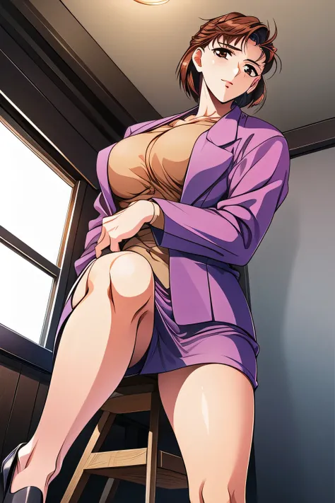 the expression that opens your legs defenseless is prioritized, ,I wonder if I can draw more delicate expressions,リラックスしたWomen with gentle smiles,Can you draw a more delicate expression??,(red short hair) Women with gentle smiles, ,Brown Blazer, Female T...
