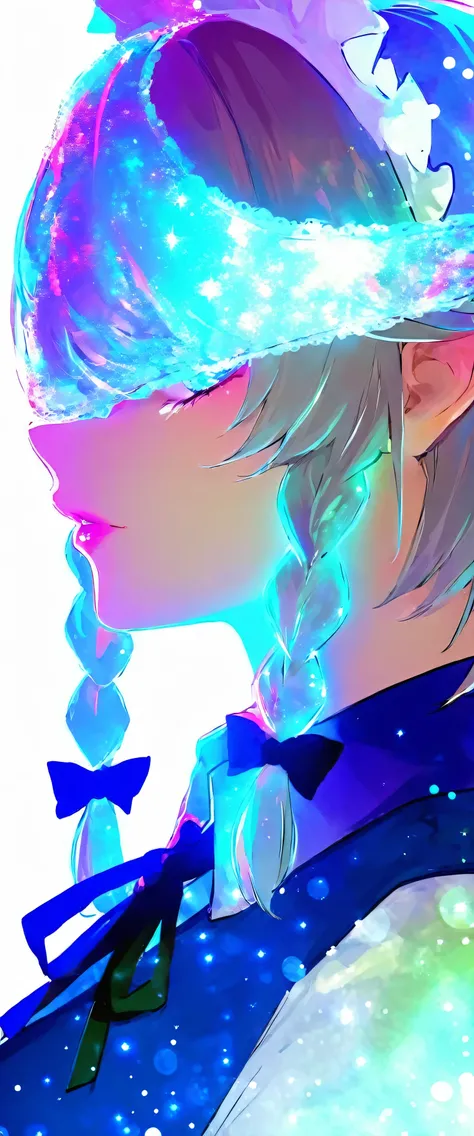 touhou project,Izayoi Sakuya,(beautiful girl: 1.3),masterpiece,Ultra-high resolution,Rich contrast,Very high quality,8k,Highly detailed CG unit wallpaper,Texture,So ridiculous,RAW Photos,Depth of written boundary 1.2,ultra-detailed eyes,Glowing Skin,Glitte...