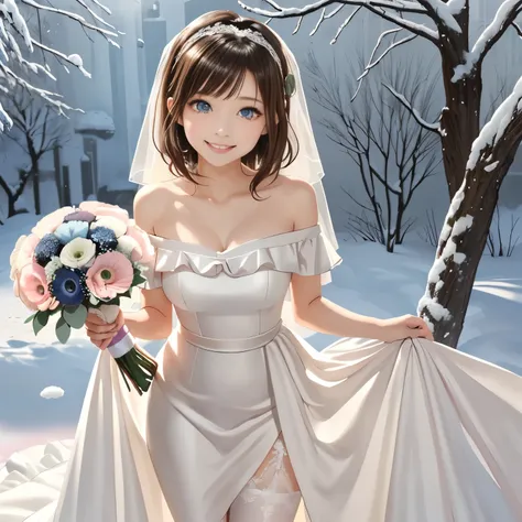 masterpiece, best quality, ultra high res, anime style, soft and warm atmosphere despite the cold, winter color palette with pure whites, soft blues, and pale greys, gentle sunlight, soft focus, dreamy lighting, two beautiful sisters,
older sister: elegant...