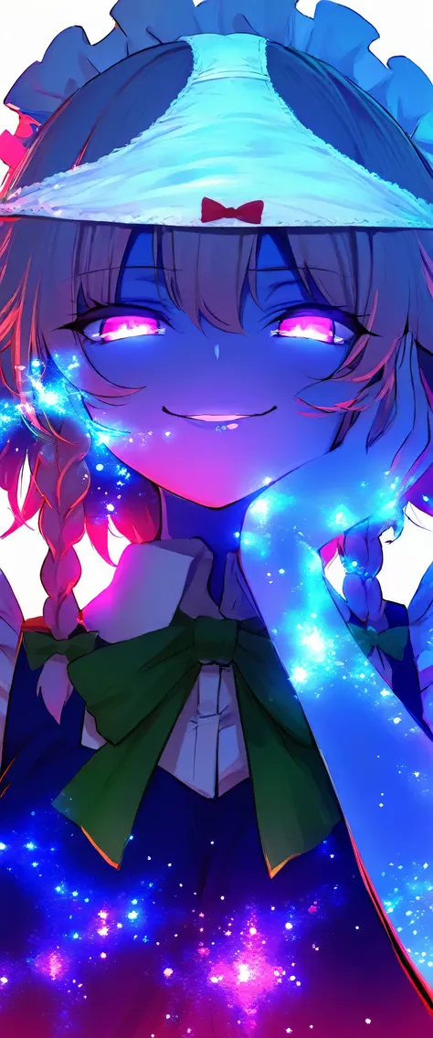 touhou project,Izayoi Sakuya,(beautiful girl: 1.3),masterpiece,Ultra-high resolution,Rich contrast,Very high quality,8k,Highly detailed CG unit wallpaper,Texture,So ridiculous,RAW Photos,Depth of written boundary 1.2,ultra-detailed eyes,Glowing Skin,Glitte...