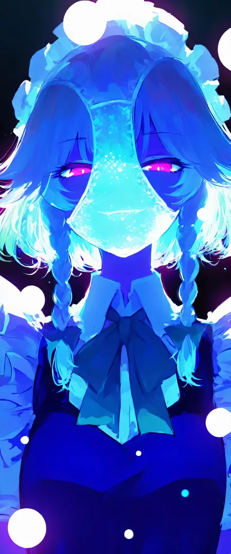 touhou project,Izayoi Sakuya,(beautiful girl: 1.3),masterpiece,Ultra-high resolution,Rich contrast,Very high quality,8k,Highly detailed CG unit wallpaper,Texture,So ridiculous,RAW Photos,Depth of written boundary 1.2,ultra-detailed eyes,Glowing Skin,Glitte...