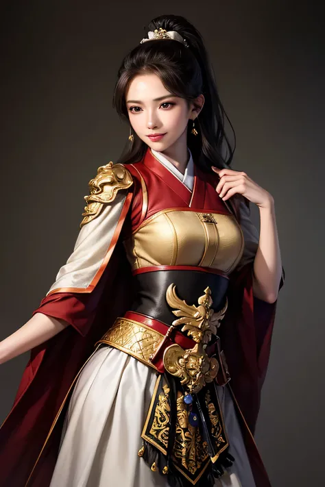 (masterpiece :1.2, Highest Quality ), Beautiful Illustrations , (natural side lighting, Movie Lighting), A woman wearing white armor and a red cloak, 1 person,Long Hair,Disconnect , Thin Waist High Definition Face and Skin Textures, Staring at the Camera ,...