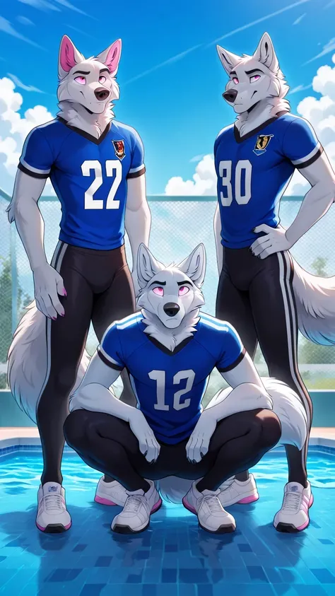 de Lobo con  pink eyes, Pink eye reflections,  ginebra1, Anthropomorphic, Adult Wolf, without humans,   by ango76 ,    masterpiece, best quality,very aesthetic, newest,  anthropoid, mammal, a child, Clothes, Alone, byry, byry Macho, sexist approach ,  pink...