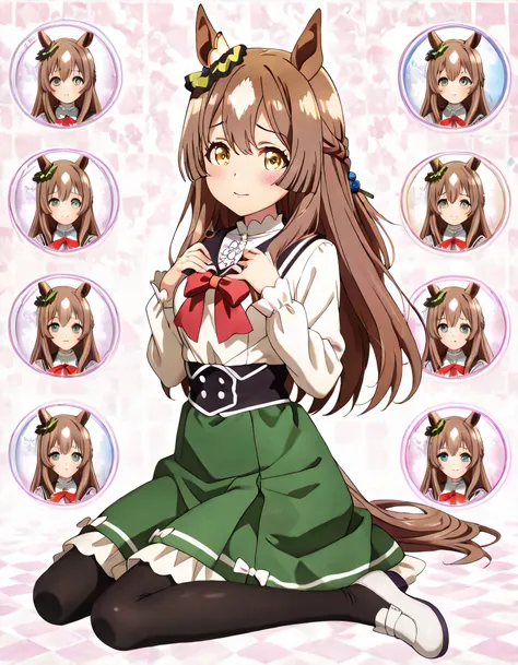 ((ultra-detailed)), (highly detailed CG illustration), (best quality:1.2), ultra-highly detailed, colorful composition, artistic photoshoot, 1girl, solo focus, upper body:1.3, moe anime character,round face, rounded chin:1.2, short stature, styoung, horse ...