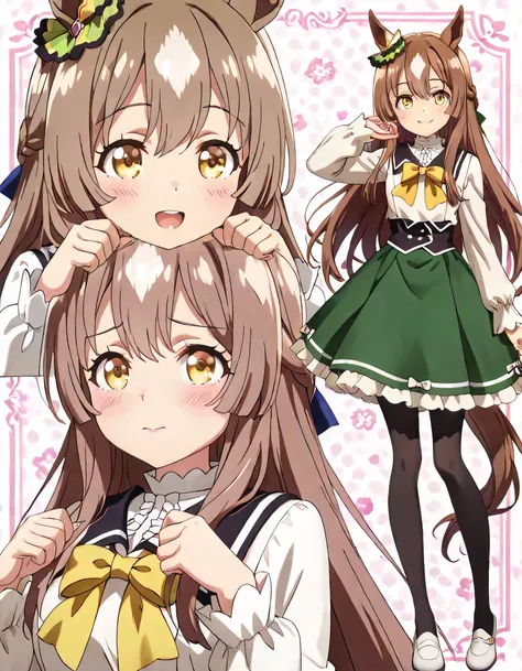 ((ultra-detailed)), (highly detailed CG illustration), (best quality:1.2), ultra-highly detailed, colorful composition, artistic photoshoot, 1girl, solo focus, upper body:1.3, moe anime character,round face, rounded chin:1.2, short stature, styoung, horse ...