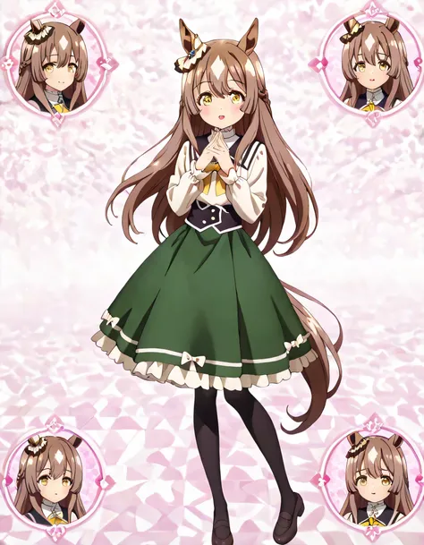 ((ultra-detailed)), (highly detailed CG illustration), (best quality:1.2), ultra-highly detailed, colorful composition, artistic photoshoot, 1girl, solo focus, upper body:1.3, moe anime character,round face, rounded chin:1.2, short stature, styoung, horse ...