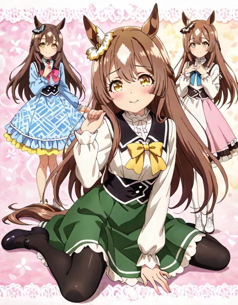 ((ultra-detailed)), (highly detailed CG illustration), (best quality:1.2), ultra-highly detailed, colorful composition, artistic photoshoot, 1girl, solo focus, upper body:1.3, moe anime character,round face, rounded chin:1.2, short stature, styoung, horse ...