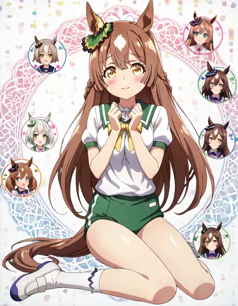 ((ultra-detailed)), (highly detailed CG illustration), (best quality:1.2), ultra-highly detailed, colorful composition, artistic photoshoot, 1girl, solo focus, upper body:1.3, moe anime character,round face, rounded chin:1.2, short stature, styoung, horse ...