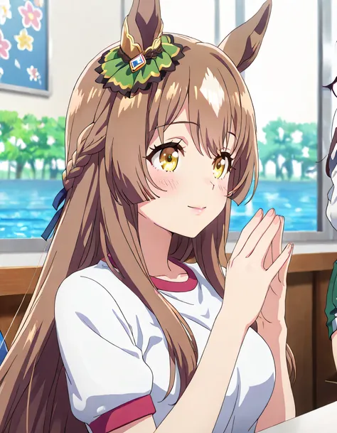 ((ultra-detailed)), (highly detailed CG illustration), (best quality:1.2), ultra-highly detailed, colorful composition, artistic photoshoot, 1girl, solo focus, upper body:1.3, moe anime character,round face, rounded chin:1.2, short stature, styoung, horse ...