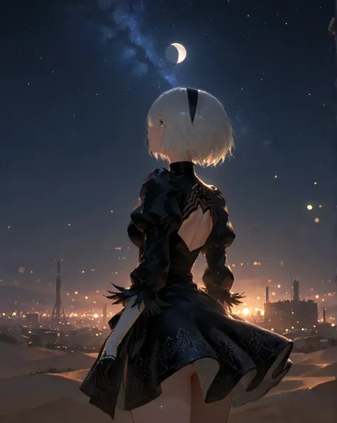 1girl, 2B_(NieR:Automata), High Quality, masterpiece, 4K, 8k, Hi-Res, Super Detailed, HDR, super high resolution, Studio Lighting, Ultra Fine Painting, extremely detailed explanation, Professional, bright colors, Bokeh, anime style,source anime ,shiny skin...