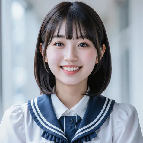 (very detailed}, 、{Highest Quality}, {Ultra High Definition}, {highest resolution}, {{{sharp focus:pupil:}}, {{16 kg}}, {{REALISTIAL AND STUNNING PORTRAIT OF A JAPANESE HIGH SCHOOL STUDENT: 2.0}}}, ((bust up:2.0))), {{happy smile: 2.0}}, { detailed facial ...