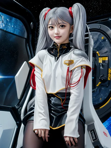 1girl, solo, 18 years old, beautiful girl, Japanese girl, (smile, Looking at camera),
(from below:1.2), , upper body, (Straddling a chair, Spread legs:1.3, Seductive pose, sexy pose), dynamic angle,
BREAK
bbruri, {white capelet, long sleeves, white gloves...