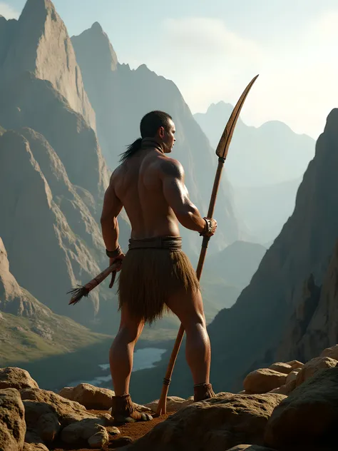 Character
(Realistic ultra intricately landscape),during jurrasic era,a primitive hunter pulling a straight shape spear on the scenery,,(perfectly shapelfullbody muscular|cinematic dynamically camera angle scenery:accurate depicted:1.3),he is holding, aim...