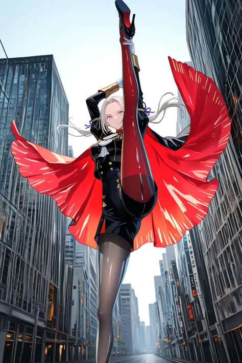 (adult Edelgard:1.0, dynamic sexual pose:1.0, translucent:1.0, subsurface scattering:1.0, transparent pantyhose, high definition eyes,3DMM,eyesHD, liquidy, drenched clothes),uncommon angle, uncommon perspective, scenery,