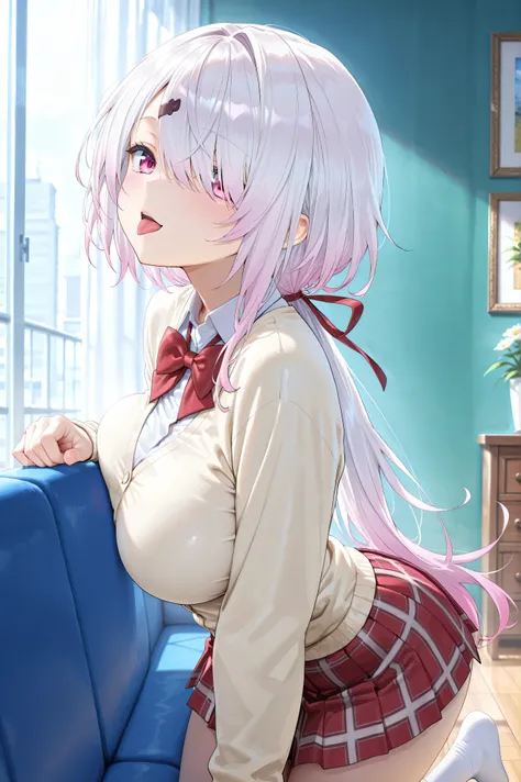 solo,masterpiece,best quality,super fine illustration、finely detail 、clear picture、UHD、HDR, amazing quality, highres, absurdres, very aesthetic, high resolution, ultra detailed, perfect details,(masterpiece, detailed:1.2),nijiyuika,large breasts,pink eyes,...