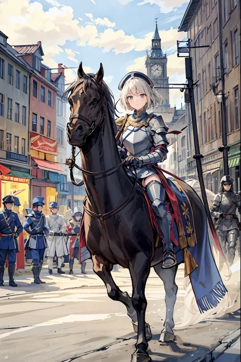 war between nations,槍force,Female Commanders,Charge,female knight,Battle ,Feeling Fast,brigade,standing,Dignified Posture,Take command,Galloping Horse,Clash,Great military strength,Large Group,force,Dusty ,大軍のClash,battalion ,Company ,squads,Pedestrian,Cav...