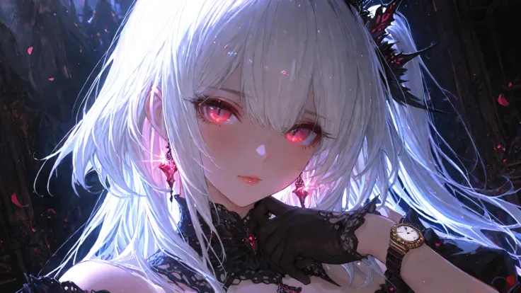 {{{masterpiece}}}, {{{best quality}}}, {{ultra-detailed}}, {illustration}, {{an extremely delicate and beautiful}}, general , aura light,Sluisap ,XXX668 _illu,748cmstyle,dark gothic, great quality, CHARACTER FOCUS , minimalist, side angle, upper bod...