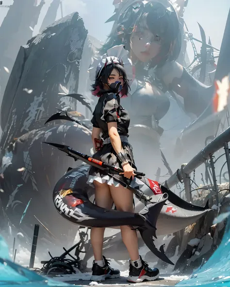 ((ELLEN JOE_ZENLESS ZONE ZERO)),((realistic, photorealistic)),(highlight hair)), Light reflection, (( HD )),((upper body)), (((best quality, masterpiece))), (masterpiece) (best quality) (detail) (8k) (HDR) (wallpaper) (cinematic lighting) (sharp focuasterp...