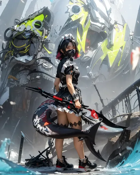 ((ELLEN JOE_ZENLESS ZONE ZERO)),((realistic, photorealistic)),(highlight hair)), Light reflection, (( HD )),((upper body)), (((best quality, masterpiece))), (masterpiece) (best quality) (detail) (8k) (HDR) (wallpaper) (cinematic lighting) (sharp focuasterp...