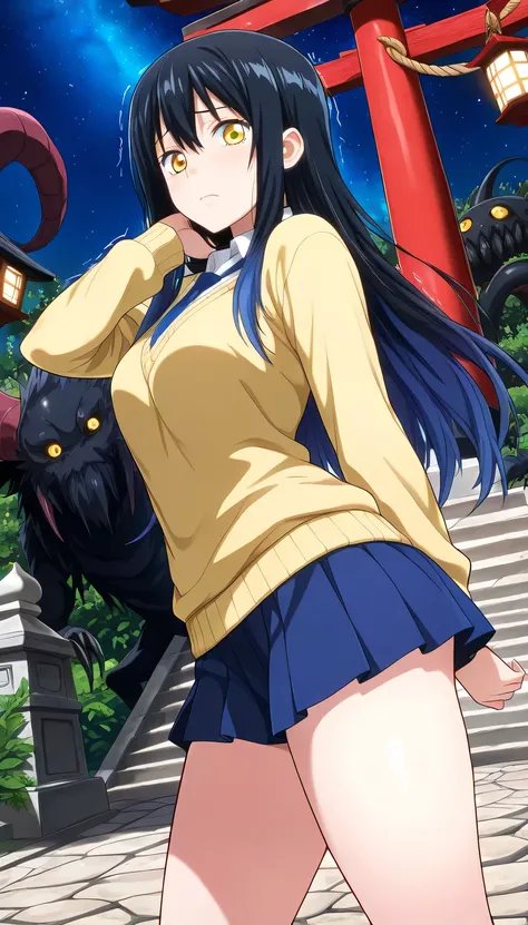 {{{masterpiece}}}, (best quality:1.5), (ultra-detailed:1.5), {illustration}, {{an extremely delicate and beautiful}}, (beautiful detailed eyes:1.6), absurdres, highres, extremely detailed face, 16k, hd, visual anime de uma jovem mulher, extremamente bonito...