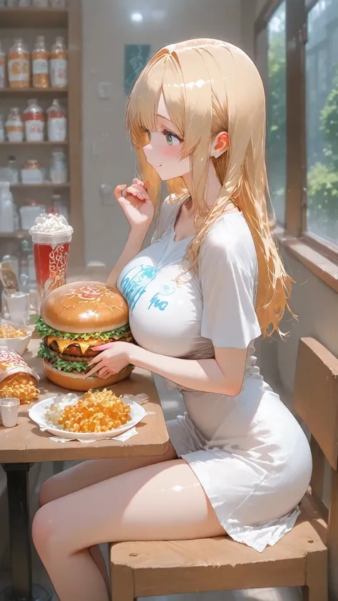 masterpiece after sex, super high resolution，stand neatly arranged,1 girl,Standing,side,Friendly Smile,No hair accessories,Large U neck t-shirt,sexy shoulders,stand behind the door,Head sticking out、blush、Shy、oversized top、big boobs、