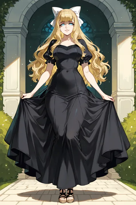 lazypos, 1girl, solo, looking at viewer, wideshot, from the front, standing, detailed eyes, looking at viewer, shadow, ligh particles, full lips, thick lips, Inspiring, confident smile, confident expression,
charlotte \(fire emblem\), blonde hair, blue eye...