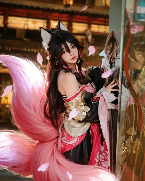 ((FUGUE X TINGYUN_HONKAI STAR RAIL)) ((photorealistic)),(highlight hair)), Light reflection, (( HD )),((upper body)), (((best quality, masterpiece))), (masterpiece) (best quality) (detail) (8k) (HDR) (wallpaper) (cinematic lighting) (sharp focuasterpiece, ...