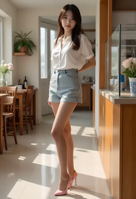       super real ,       Photorealistic   ,    (Full body image:1.5),  she looks so happy      , shadow,           Global illumination          , Alone, (Japanese woman in her 20s :1.5),      very beautiful、     Cute Smiles ,    vinegar,    brown hair ，　Be...