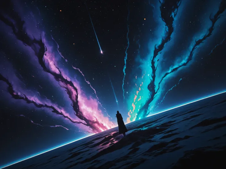 sticky colors, space, aura, 