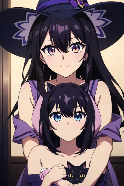 (highest quality, 8k, High resolution, masterpiece:1.2), Anime art style, Hyper Detail, himeragi yukina, Hair between the eyes, 1 girl, ((beautiful eyes, symmetrical eyes)), Perfect Face, eye_Light_big, medium breast, Soft impression, alone, ((A woman hold...