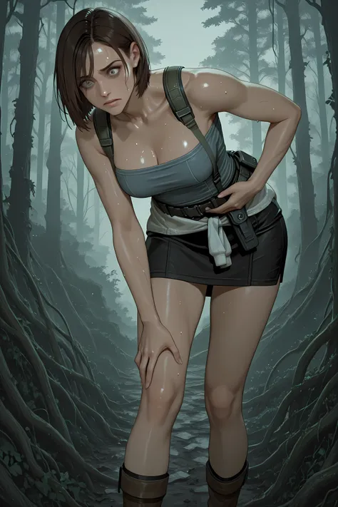 JVRE3, brown hair, bob cut, short hair, suspenders, belt pouch, tube top, pencil skirt, clothes around waist,,
Solo, general, masterpiece, highres, ultra-detailed, hyper-detailed, best quality, amazing quality, very aesthetic, best hands, best eyes, bes...