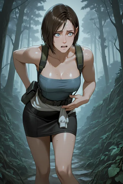 JVRE3, brown hair, bob cut, short hair, suspenders, belt pouch, tube top, pencil skirt, clothes around waist,,
Solo, general, masterpiece, highres, ultra-detailed, hyper-detailed, best quality, amazing quality, very aesthetic, best hands, best eyes, bes...