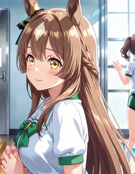 ((ultra-detailed)), (highly detailed CG illustration), (best quality:1.2), ultra-highly detailed, colorful composition, artistic photoshoot, 1girl, solo focus, upper body:1.3, moe anime character,round face, rounded chin:1.2, short stature, styoung, horse ...