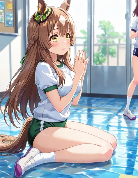 ((ultra-detailed)), (highly detailed CG illustration), (best quality:1.2), ultra-highly detailed, colorful composition, artistic photoshoot, 1girl, solo focus, upper body:1.3, moe anime character,round face, rounded chin:1.2, short stature, styoung, horse ...